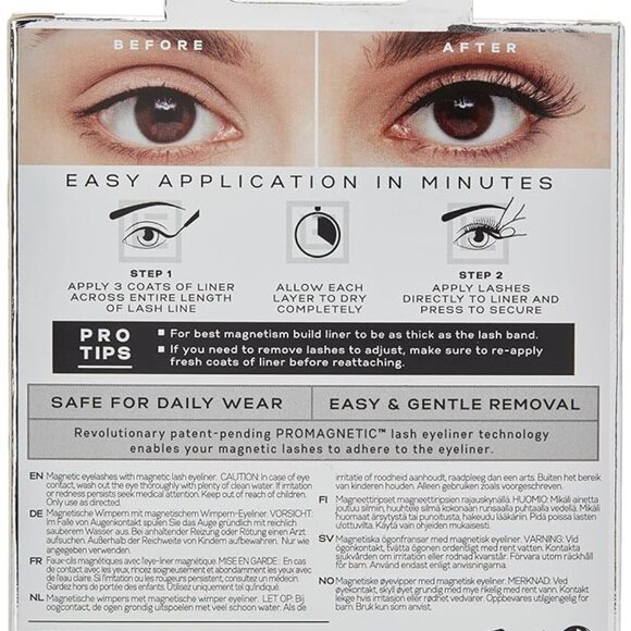 EYLURE PRO MAGNETIC EYELINER & LASH SYSTEM FLUTTERY LIGHT No 117 BNIB - Picture 2 of 6